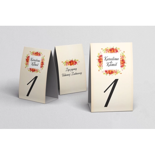 Numerki na stół Love Motyw 14