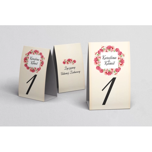 Numerki na stół Love Motyw 16