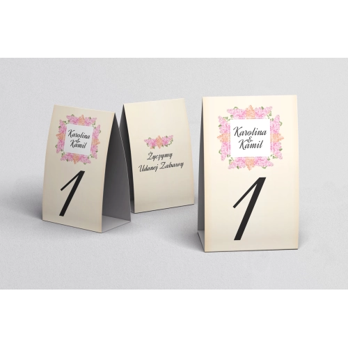 Numerki na stół Love Motyw 17