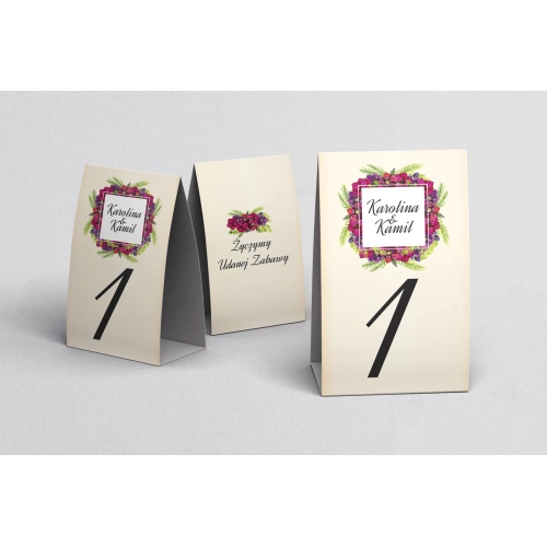 Numerki na stół Love Motyw 18