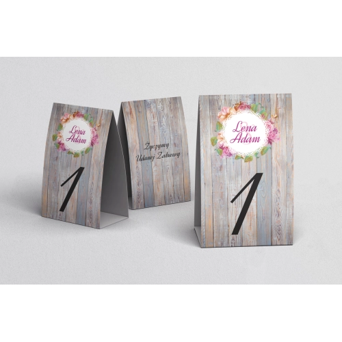 Numerki na stół Rustical Motyw 1