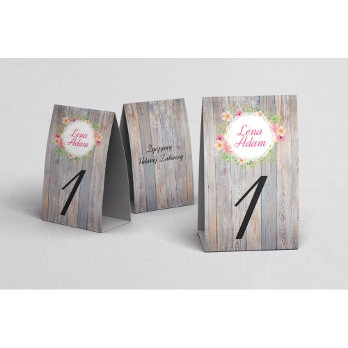 Numerki na stół Rustical Motyw 2