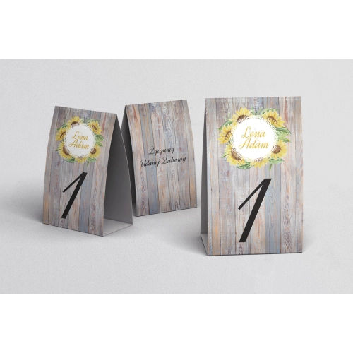 Numerki na stół Rustical Motyw 4