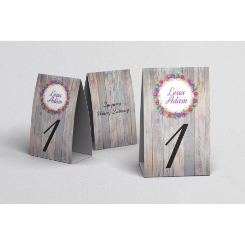 Numerki na stół Rustical Motyw 5