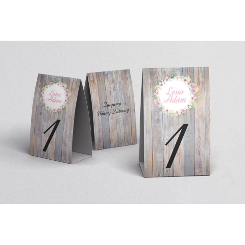 Numerki na stół Rustical Motyw 6