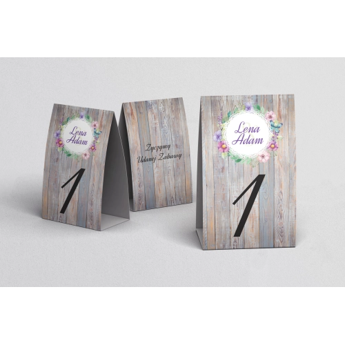 Numerki na stół Rustical Motyw 9