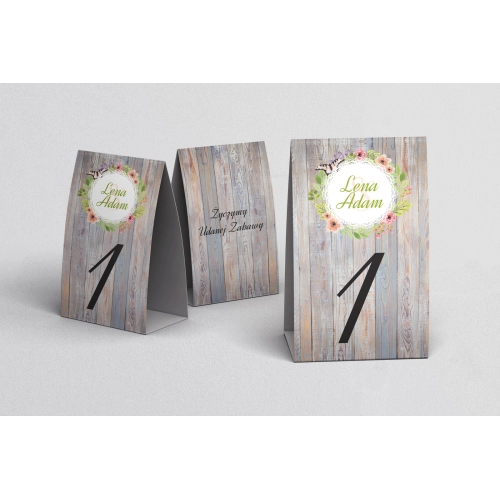 Numerki na stół Rustical Motyw 11