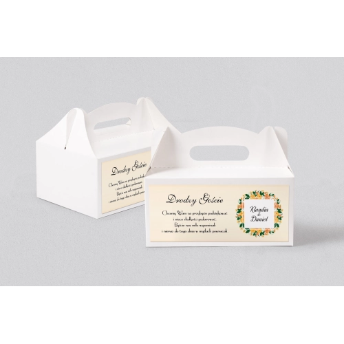 Pudełko na ciasto weselne Love Motyw 8