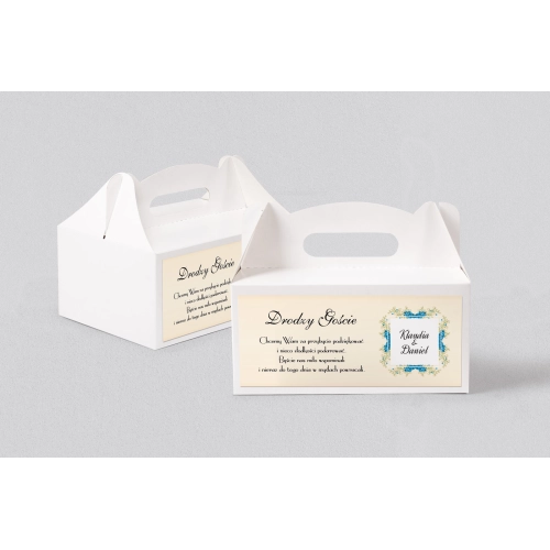 Pudełko na ciasto weselne Love Motyw 9