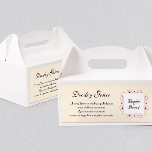 Pudełko na ciasto weselne Love Motyw 11