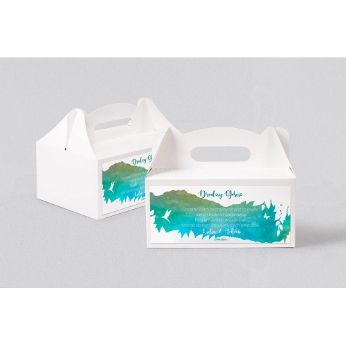Pudełko na ciasto weselne Stylish Motyw 1