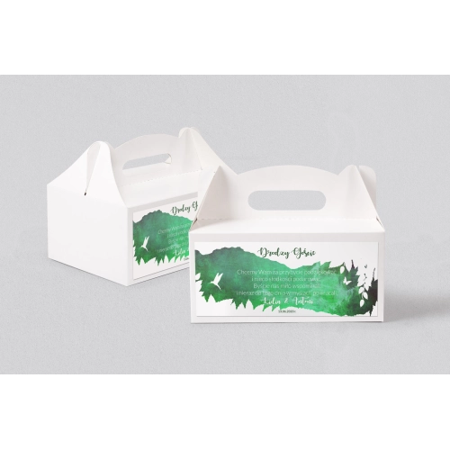 Pudełko na ciasto weselne Stylish Motyw 2