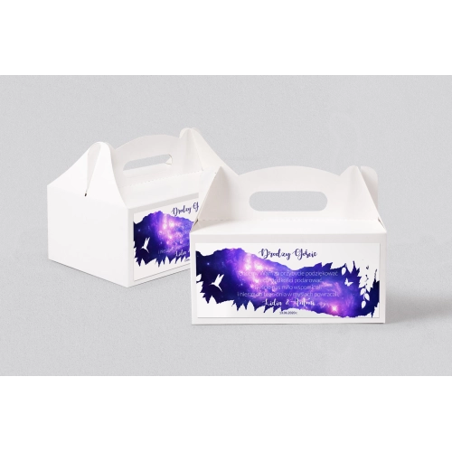 Pudełko na ciasto weselne Stylish Motyw 3