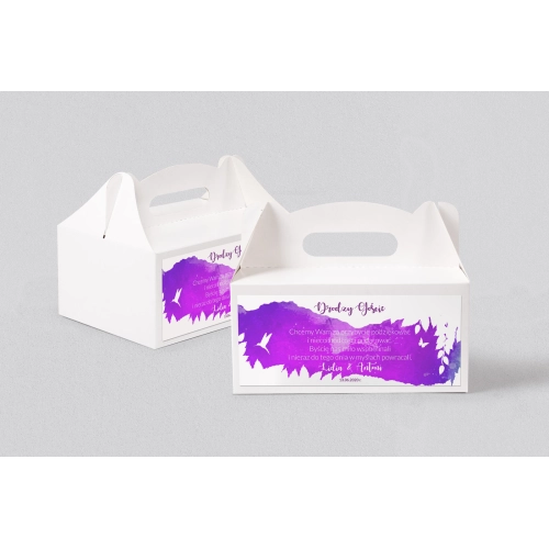 Pudełko na ciasto weselne Stylish Motyw 4