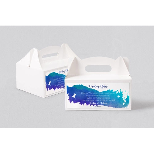 Pudełko na ciasto weselne Stylish Motyw 5