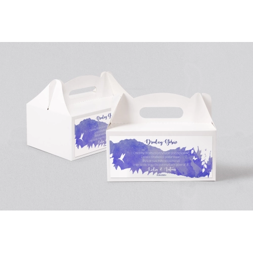 Pudełko na ciasto weselne Stylish Motyw 7
