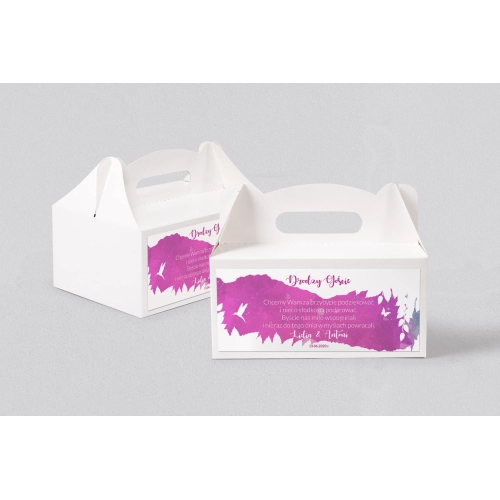 Pudełko na ciasto weselne Stylish Motyw 8
