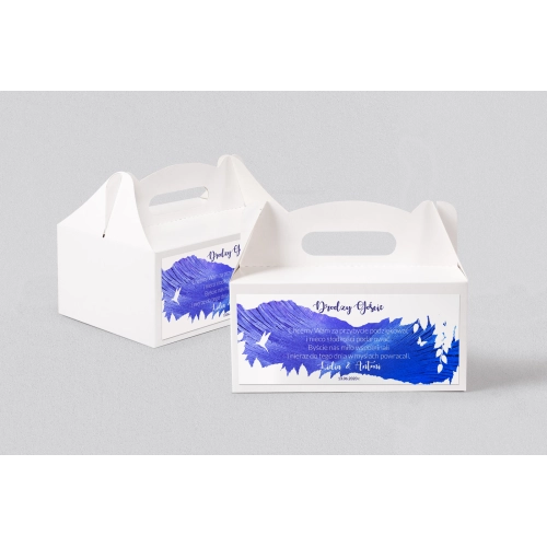 Pudełko na ciasto weselne Stylish Motyw 13