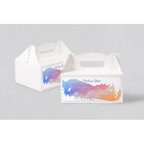 Pudełko na ciasto weselne Stylish Motyw 14