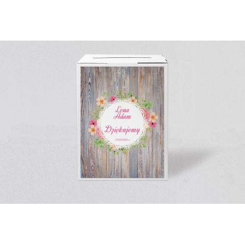 Pudełko na koperty i&nbsp;pieniądze Rustical Motyw 2