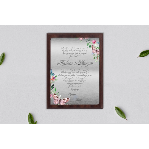 Dyplom ślubny dla świadków - Akwarelowe Wianki Motyw 3