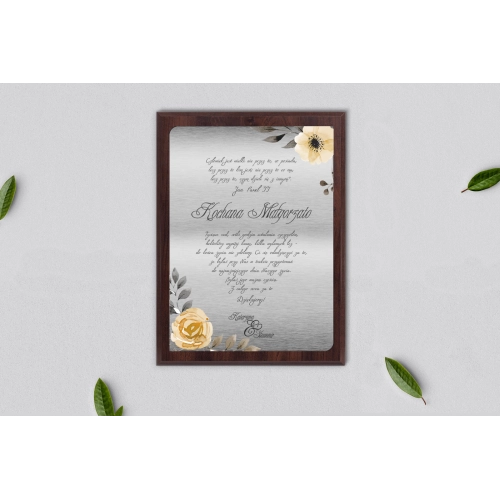 Dyplom ślubny dla świadków - Akwarelowe Wianki Motyw 4