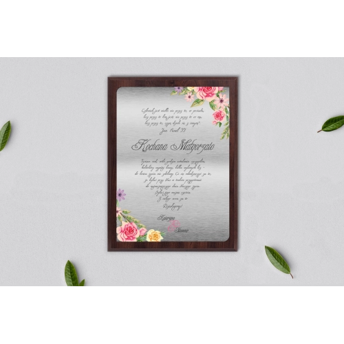 Dyplom ślubny dla świadków - Akwarelowe Wianki Motyw 5