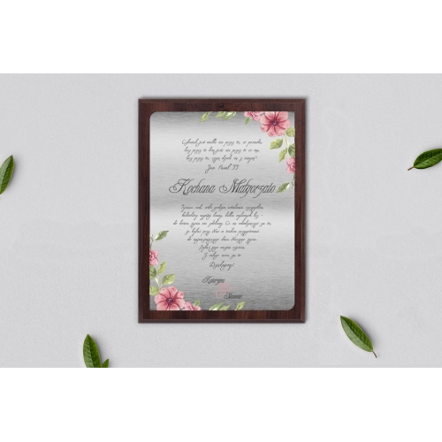 Dyplom ślubny dla świadków - Akwarelowe Wianki Motyw 6