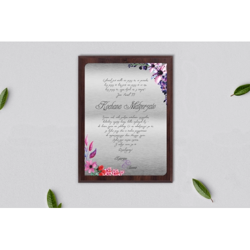 Dyplom ślubny dla świadków - Akwarelowe Wianki Motyw 7