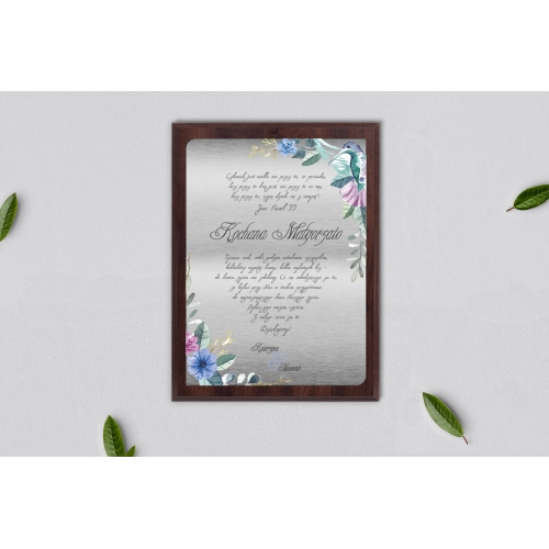 Dyplom ślubny dla świadków - Akwarelowe Wianki Motyw 8