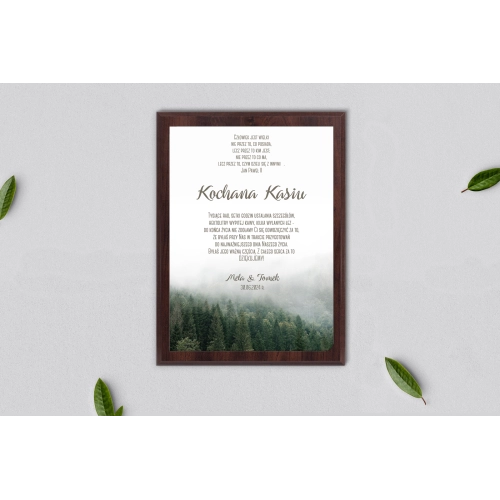 Dyplom ślubny dla świadków - Forest - Motyw 2