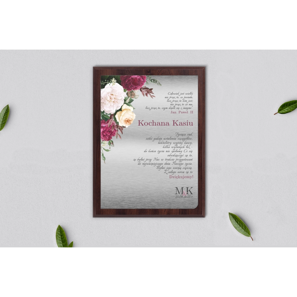 Dyplom ślubny dla świadków - Fabello Motyw 1