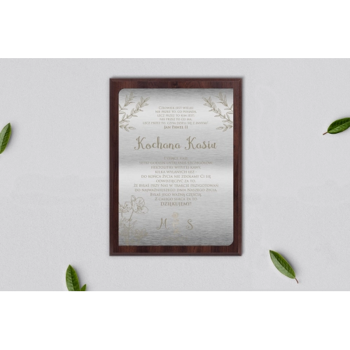 Dyplom ślubny dla świadków - Fiori Motyw 2