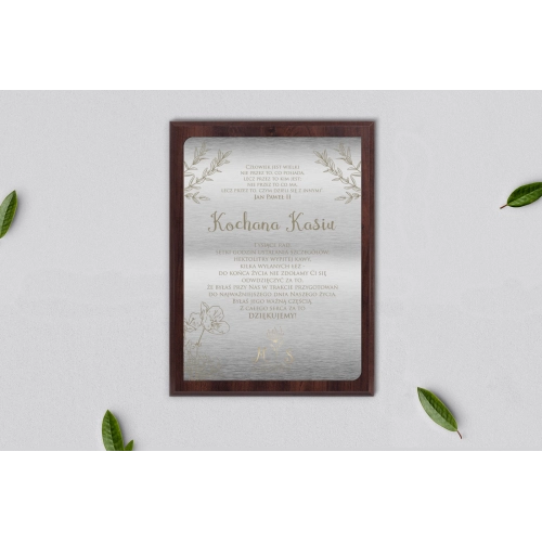 Dyplom ślubny dla świadków - Fiori Motyw 3