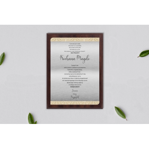 Dyplom ślubny dla świadków - Vintage Motyw 1