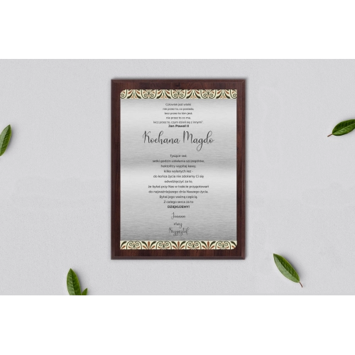 Dyplom ślubny dla świadków - Vintage Motyw 3