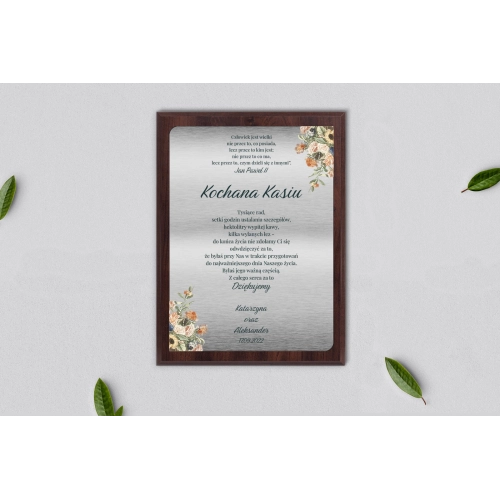 Dyplom ślubny dla świadków - Rustic Summer Motyw 2