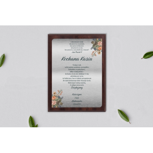 Dyplom ślubny dla świadków - Rustic Summer Motyw 3