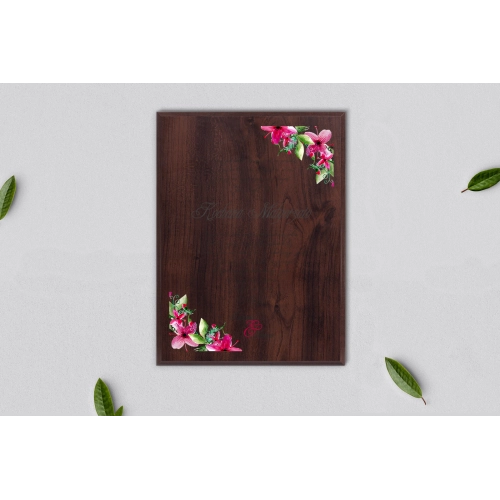 Dyplom ślubny dla świadków - Akwarelowe Wianki Motyw 2