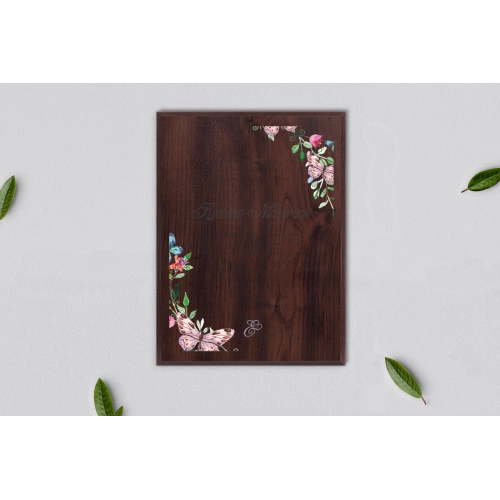 Dyplom ślubny dla świadków - Akwarelowe Wianki Motyw 3