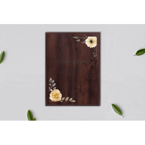 Dyplom ślubny dla świadków - Akwarelowe Wianki Motyw 4