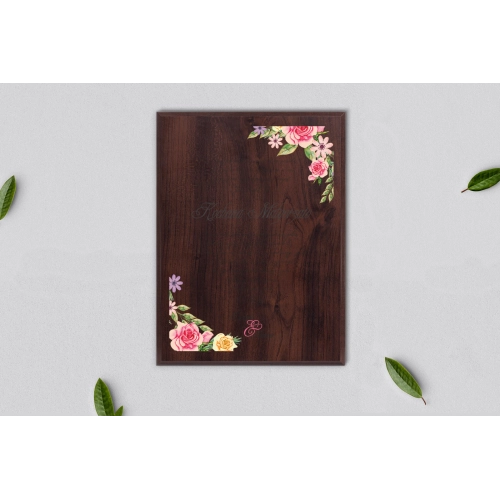 Dyplom ślubny dla świadków - Akwarelowe Wianki Motyw 5