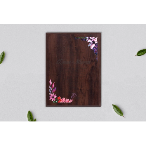 Dyplom ślubny dla świadków - Akwarelowe Wianki Motyw 7