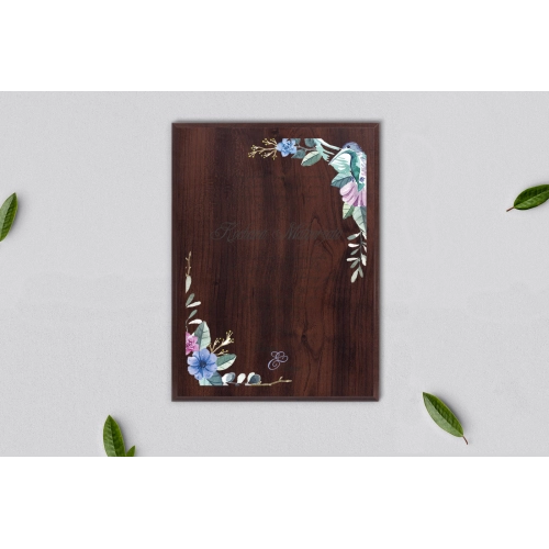 Dyplom ślubny dla świadków - Akwarelowe Wianki Motyw 8