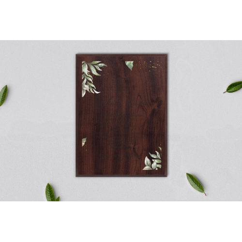 Dyplom ślubny dla świadków - Leaves Motyw 1