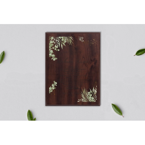 Dyplom ślubny dla świadków - Leaves Motyw 2