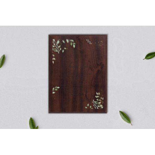 Dyplom ślubny dla świadków - Leaves Motyw 3