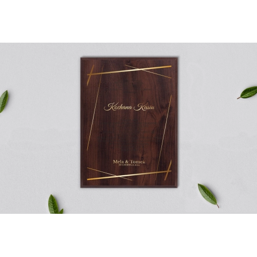 Dyplom ślubny dla świadków - Marmur & Złoto - Motyw 2