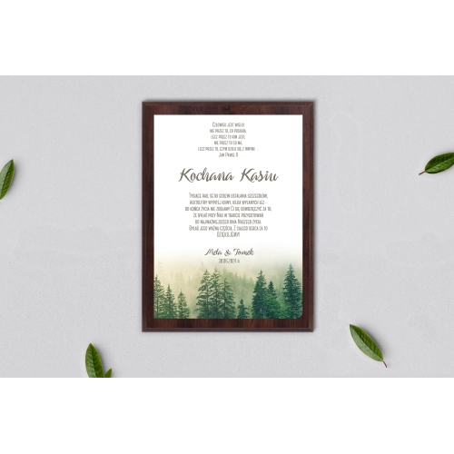 Dyplom ślubny dla świadków - Forest - Motyw 1