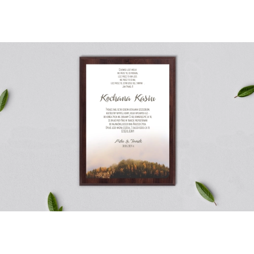 Dyplom ślubny dla świadków - Forest - Motyw 3